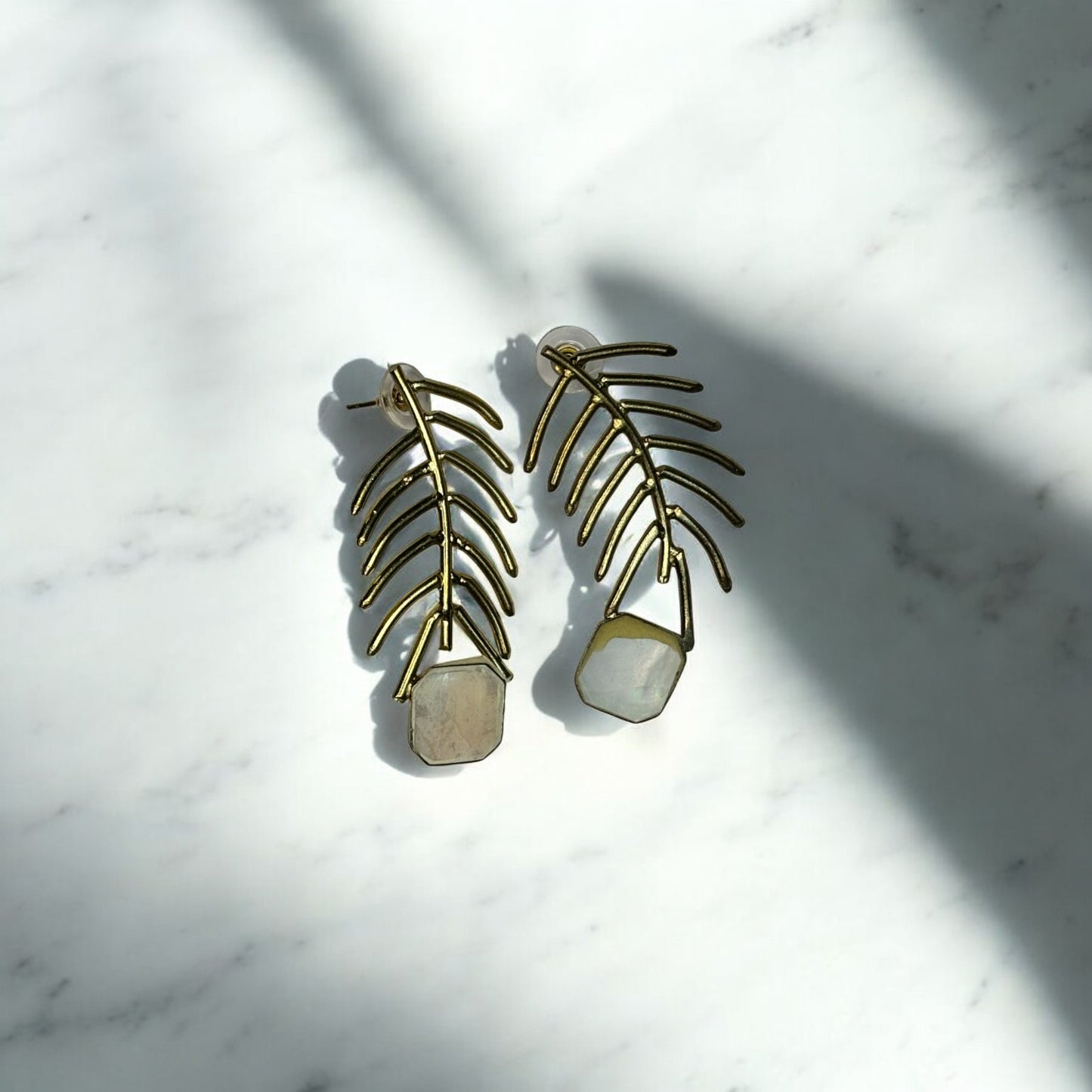 Earrings - Palm Leaves