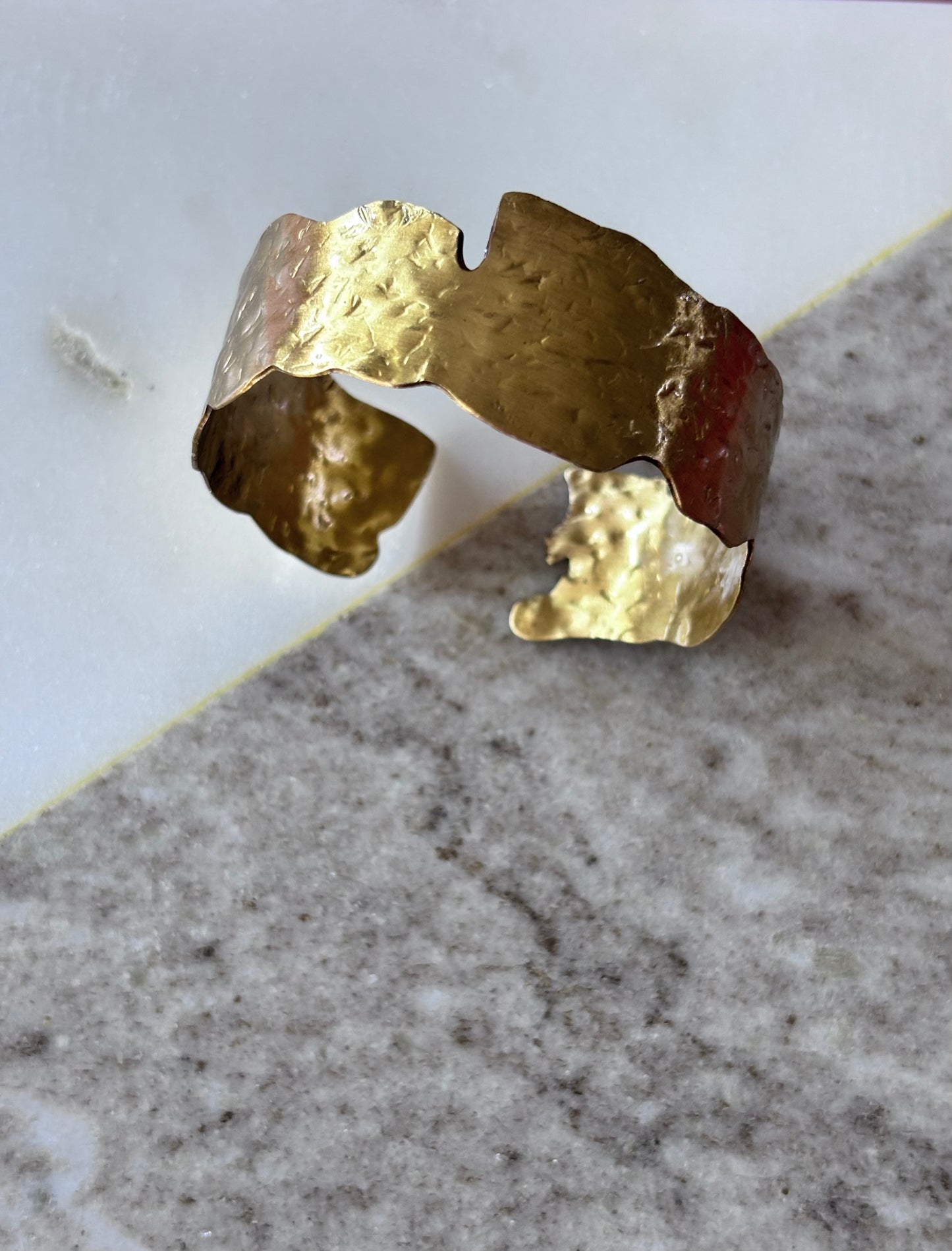 Bracelet- Organic Hammered cuff