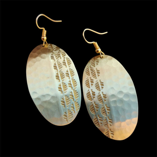 Earrings - Textured Filigree Ovals