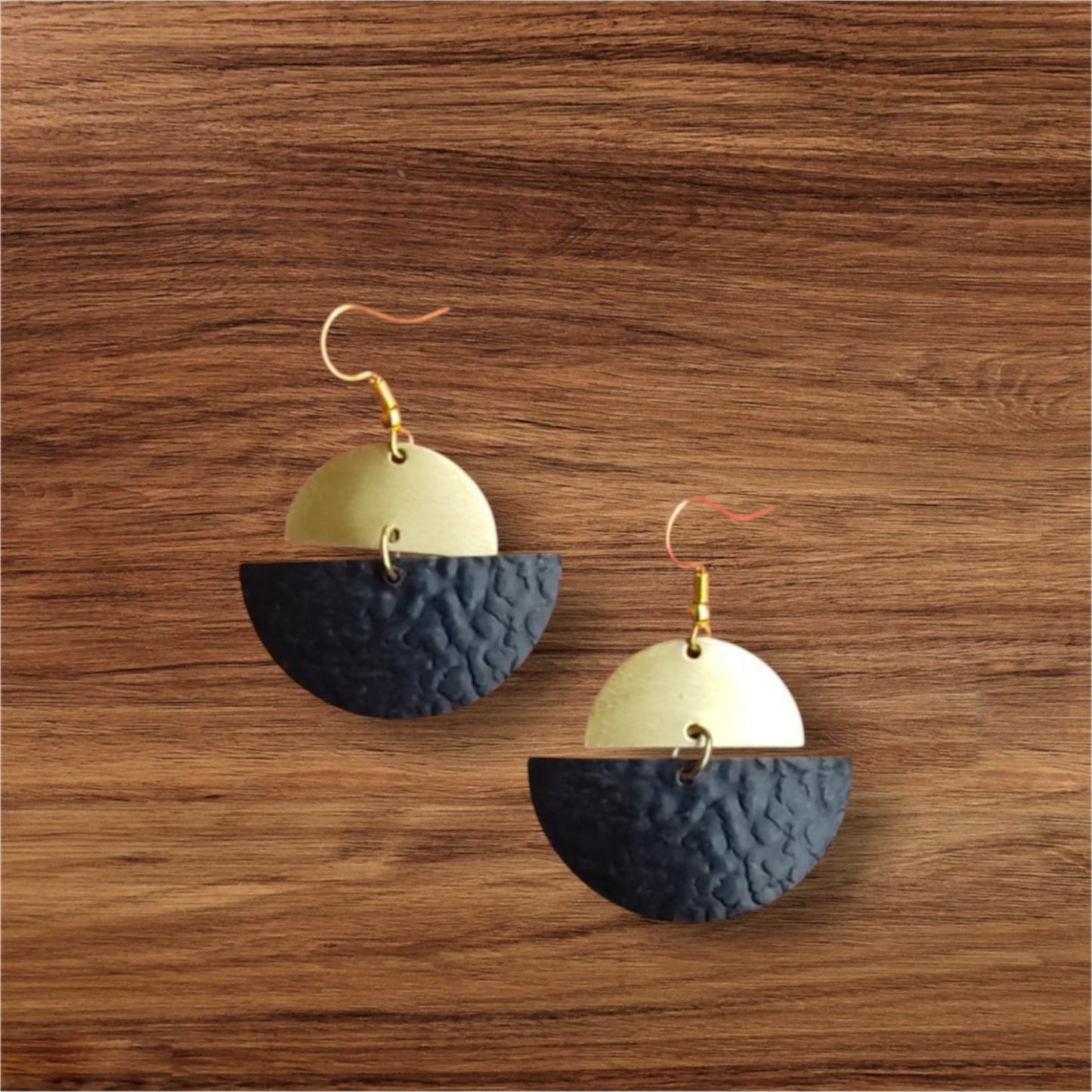Earrings - Midnight Half-Moon Drops
