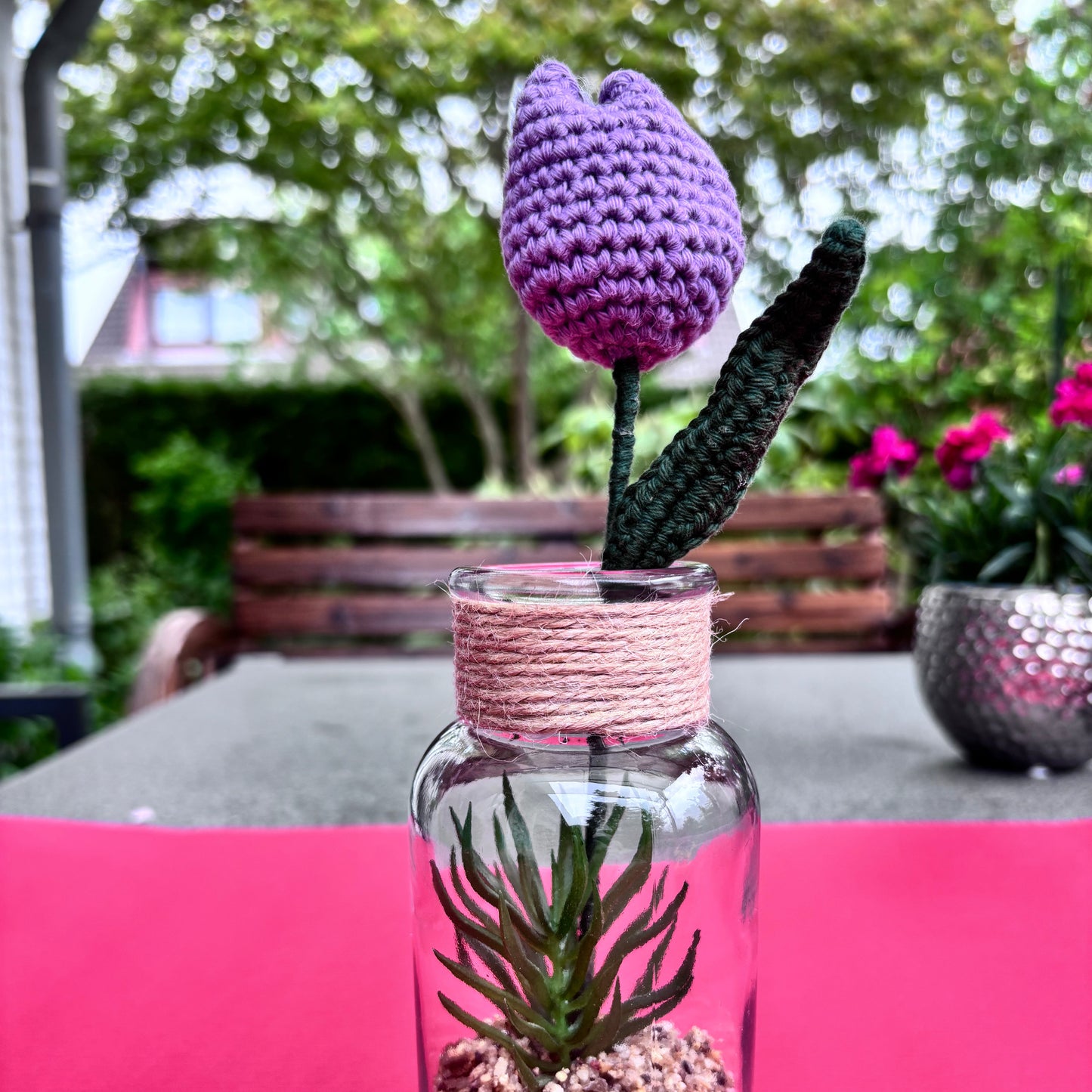 Crochet - Violet Tulip Stem