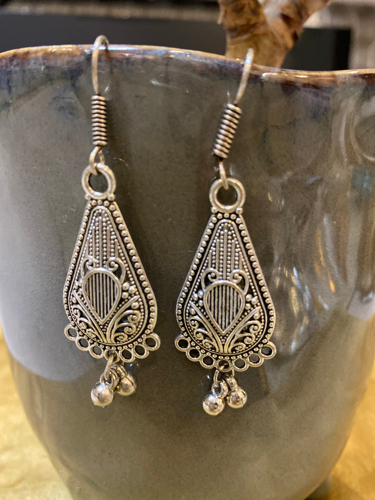 Ohrringe - Oxidized Jhumki
