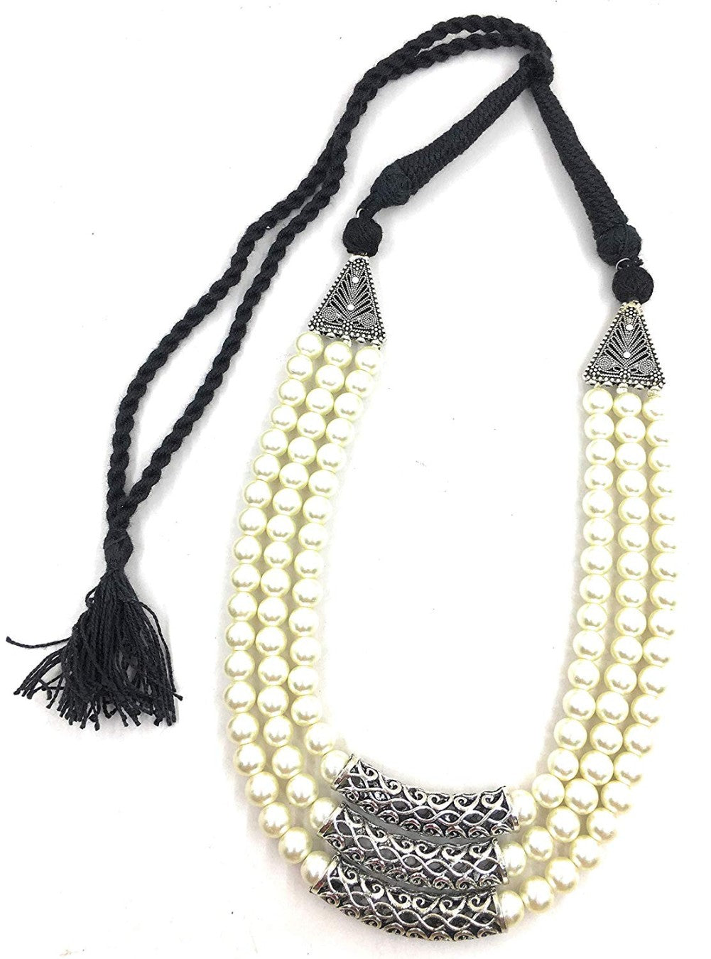 Beaded, oxidized necklace, in multiple colours