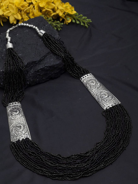 Ketten - Lange, perlenreiche Halskette – Schwarz