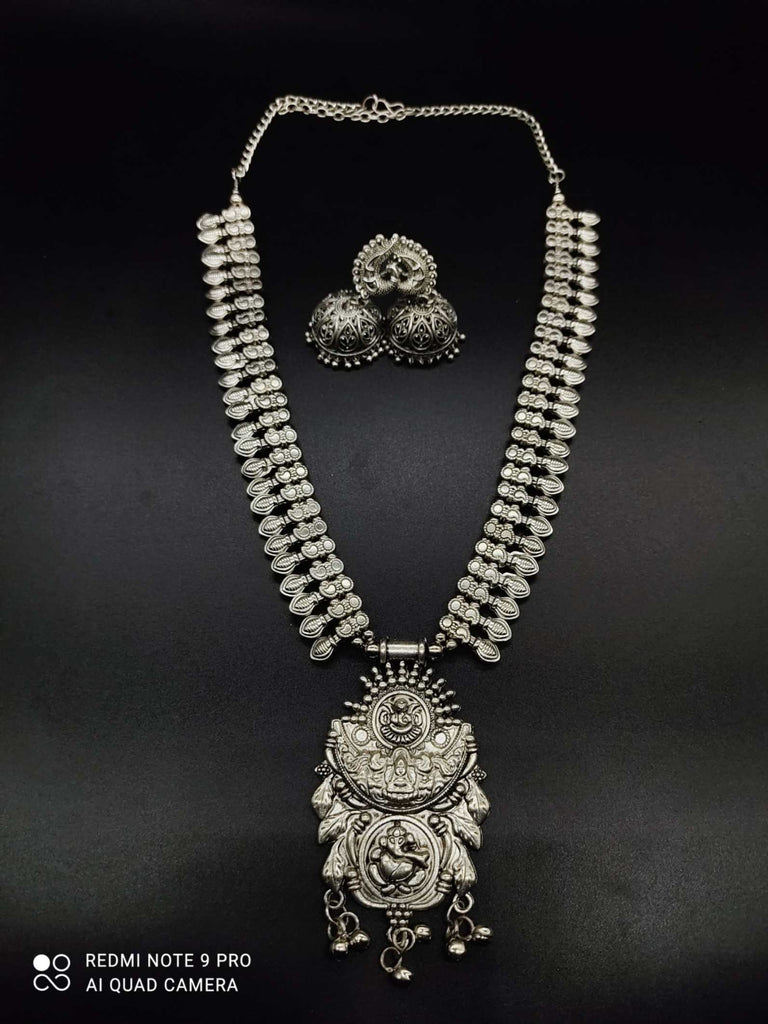 Ketten - Long Oxidized mit Ohhringe - Ganesha