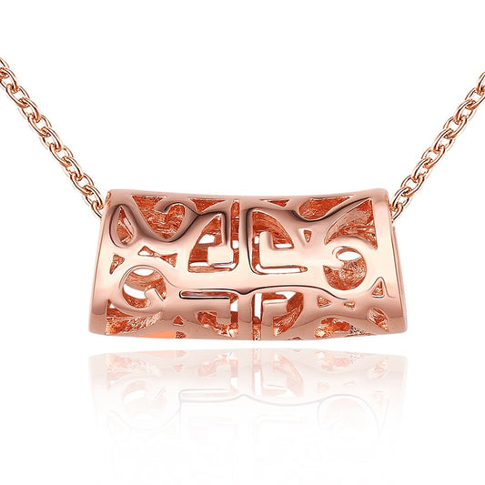 Kette - Tube pendent in rosegold colour