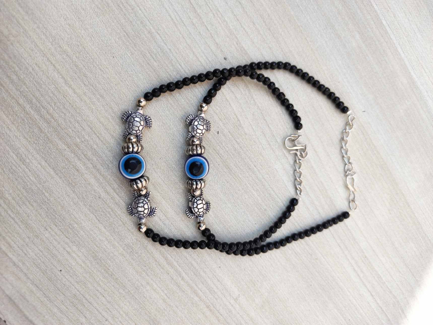 Fusskette - Evil Eye, Tortoise