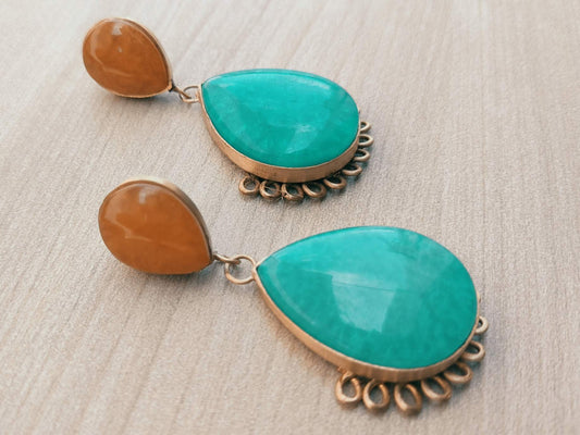 Earrings - Sunrise Aqua Drops