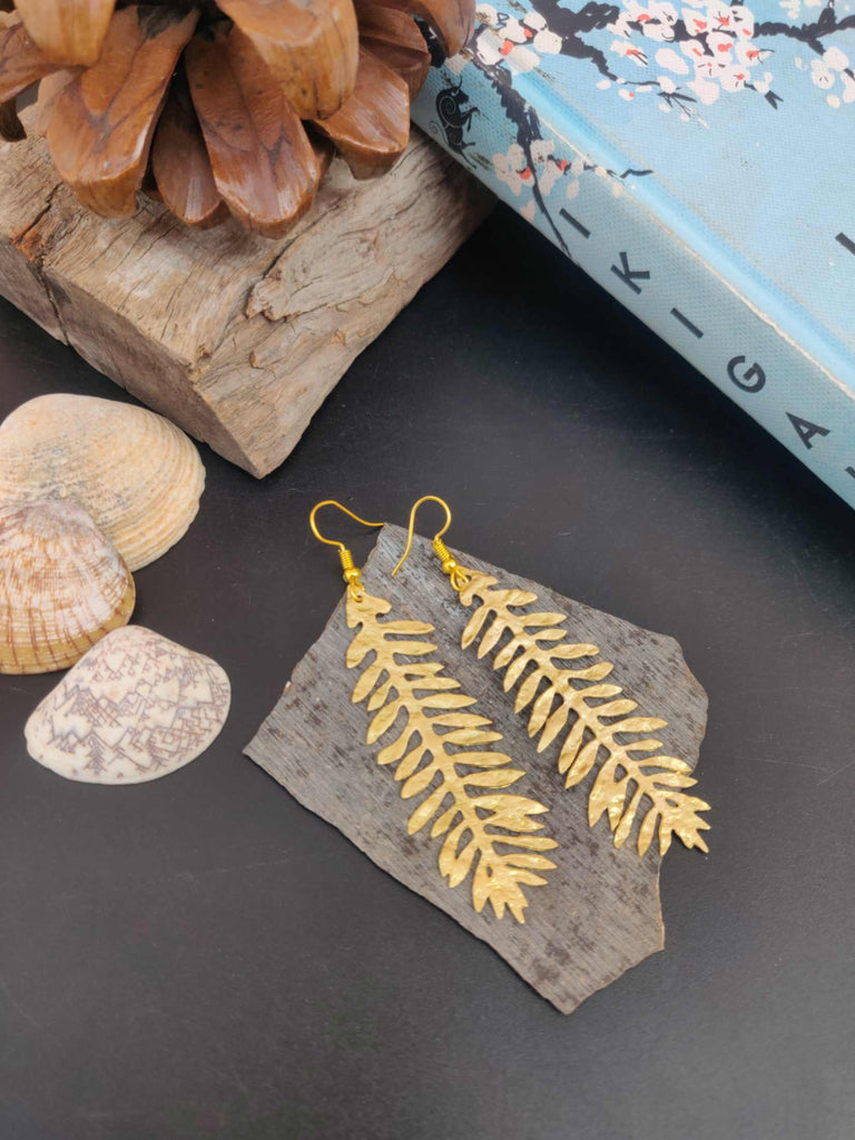 Ohrringe - Goldene Blatt