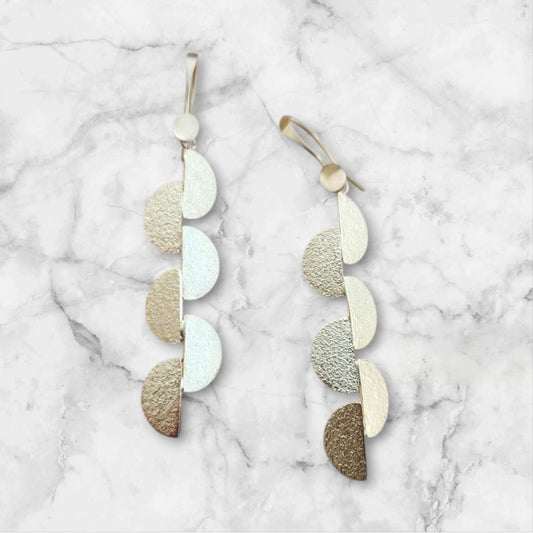 Earrings - Tiered Half Moons