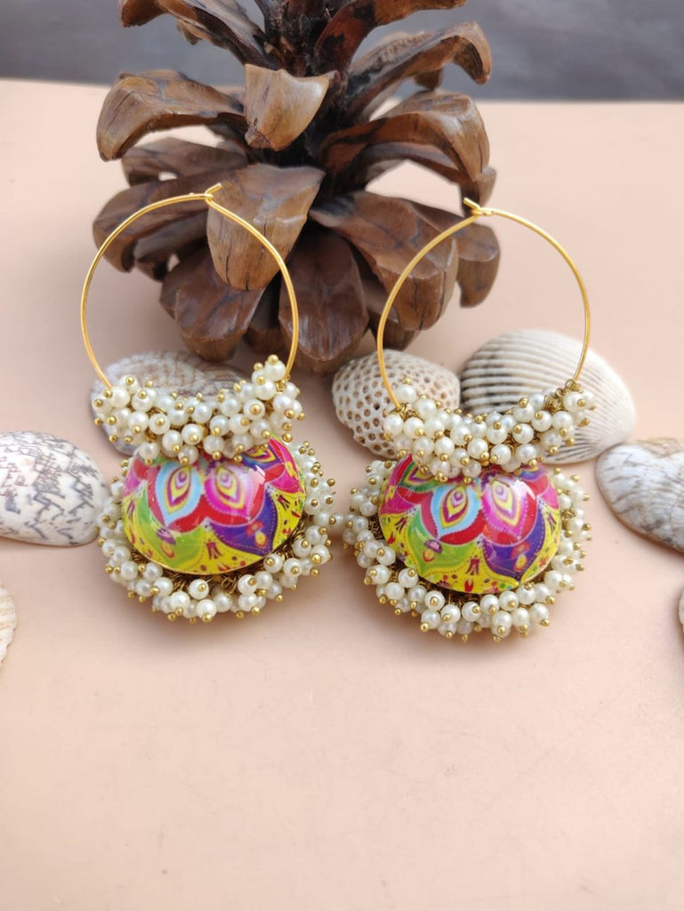 Ohringe - Enamelled Jhumki Bunt