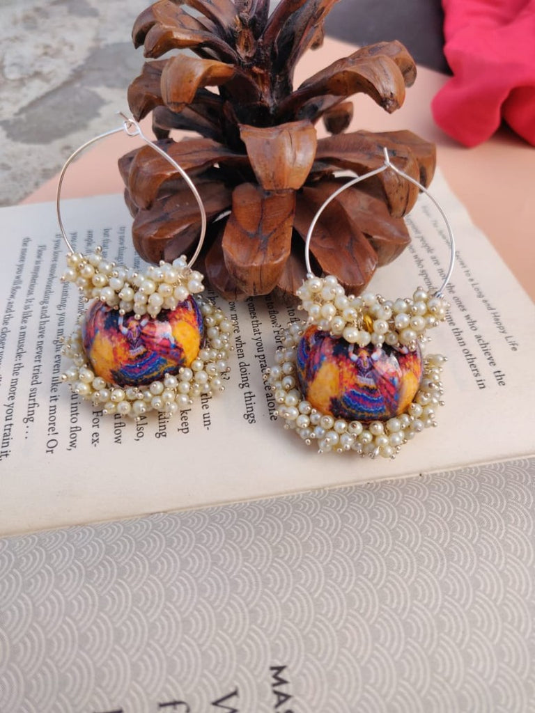 Ohringe - Enamelled Jhumki