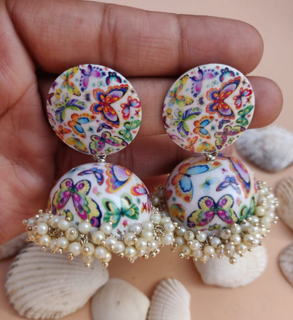 Ohrringe - Enamelled Jhumki