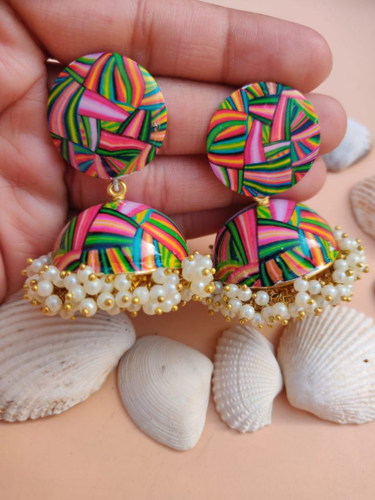 Ohringe - Enamelled Jhumki