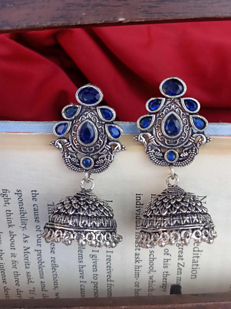 Ohrringe - Oxidized Jhumki