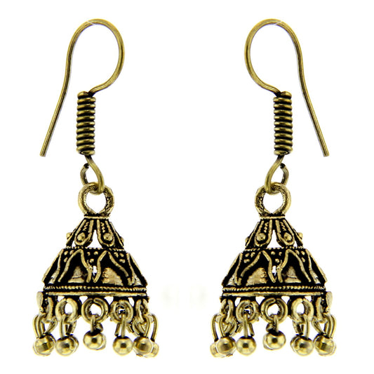 Ohrringe - Oxidized Jhumki, Goldenefarbe