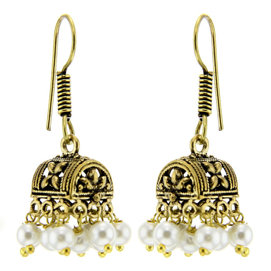 Ohrringe - Oxidized Jhumki, Goldenefarbe