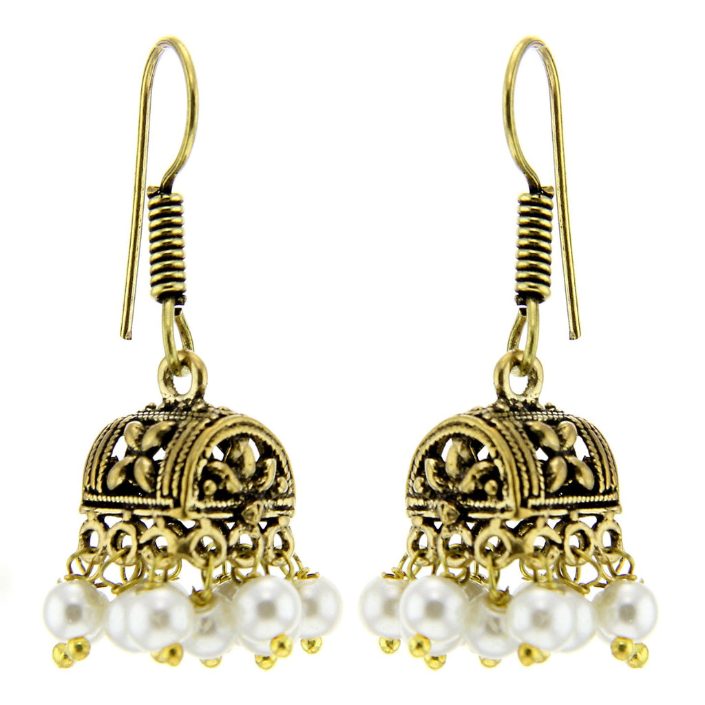 Ohrringe - Oxidized Jhumki, Goldenefarbe