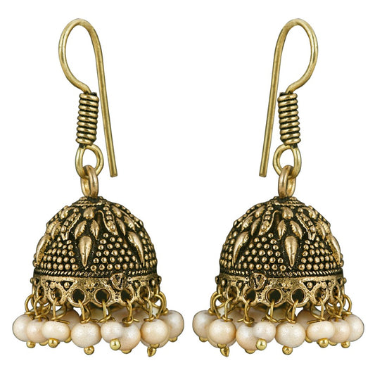 Ohrringe - Oxidized Jhumki, Goldenefarbe