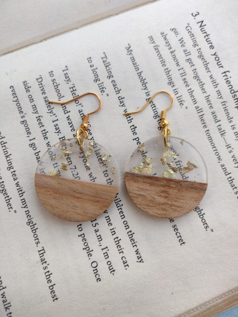 Resin & Wood earrings