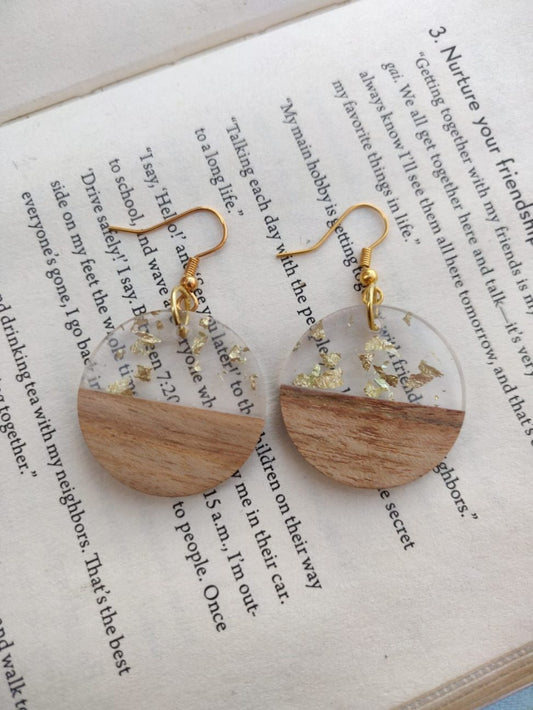 Resin & Wood earrings