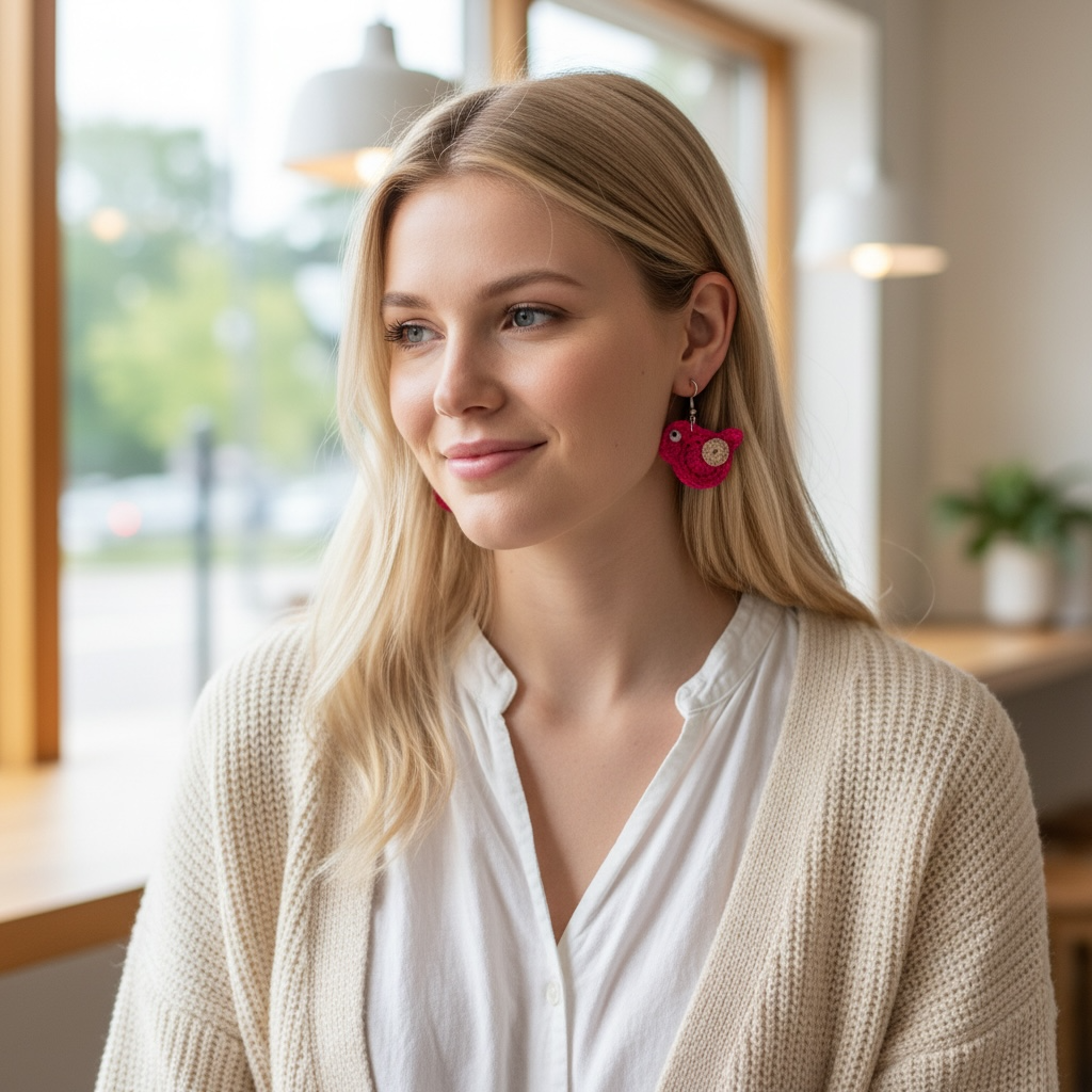 Crochet - Little Birdie Earrings