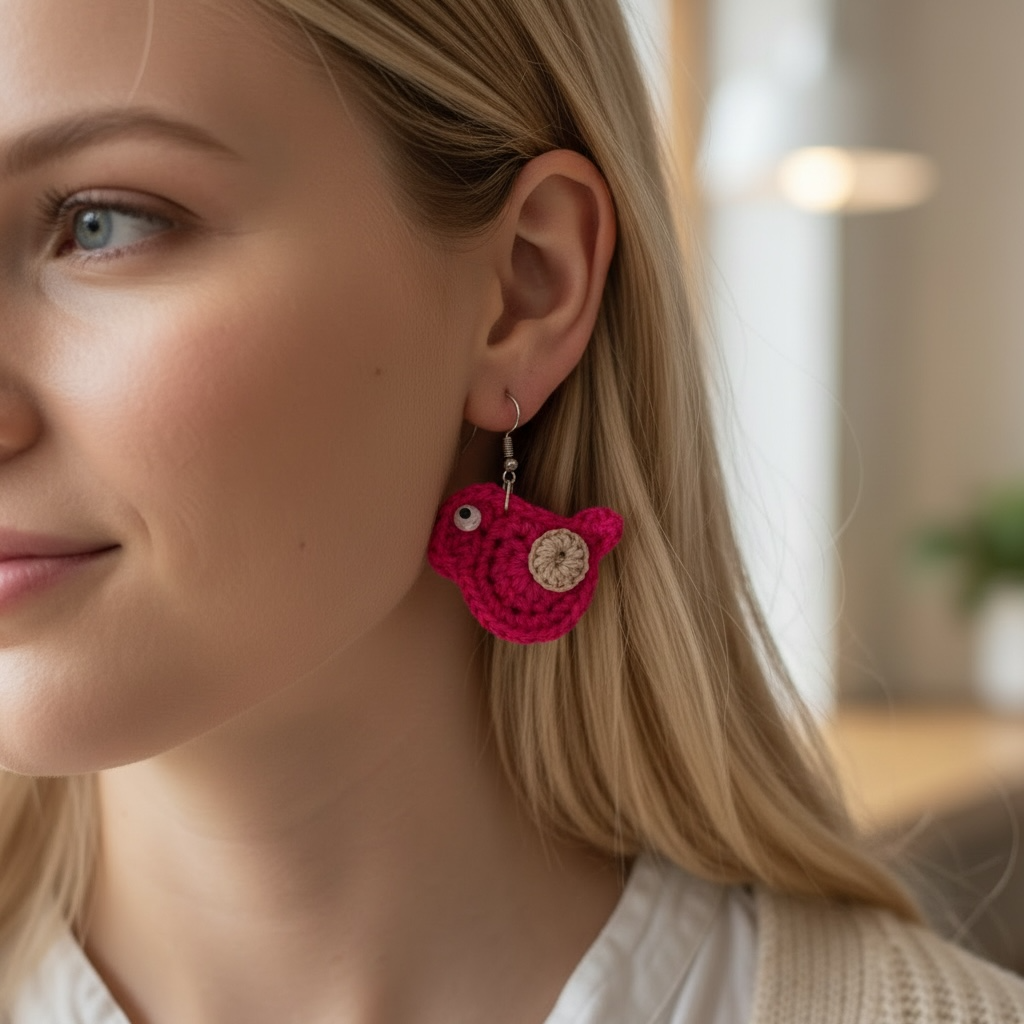 Crochet - Little Birdie Earrings