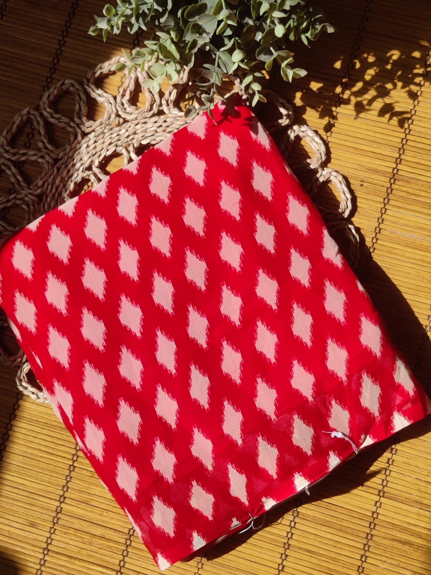 Red Retro Georgette Ready-to-wear Saree