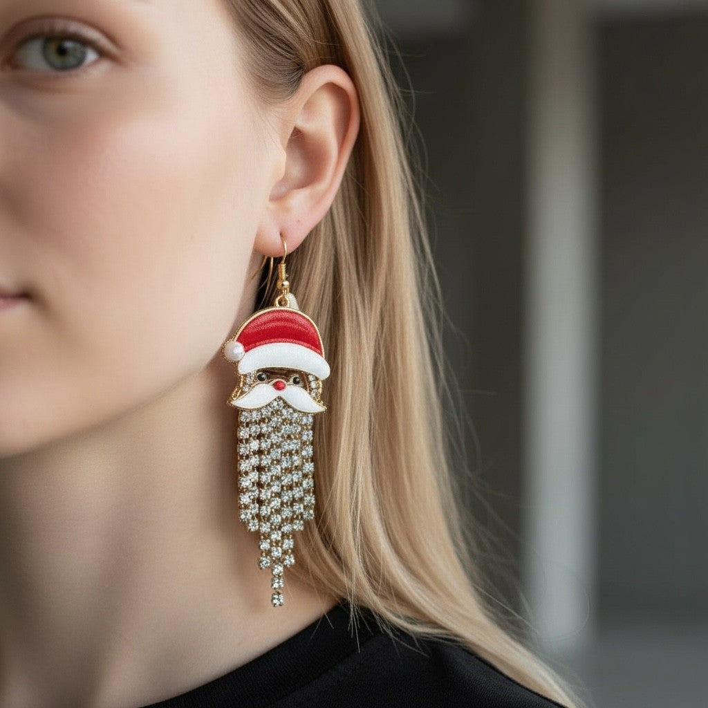 Earrings - Bearded Santa