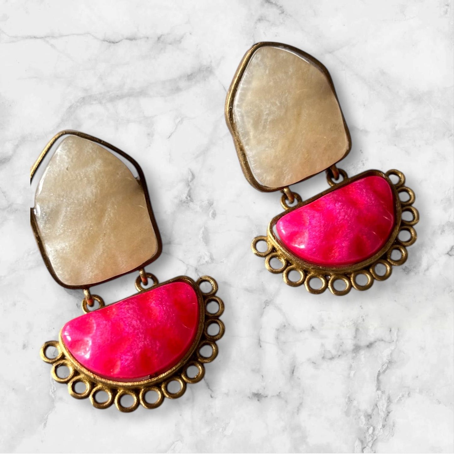 Earrings - Half-Moon Shell Drop