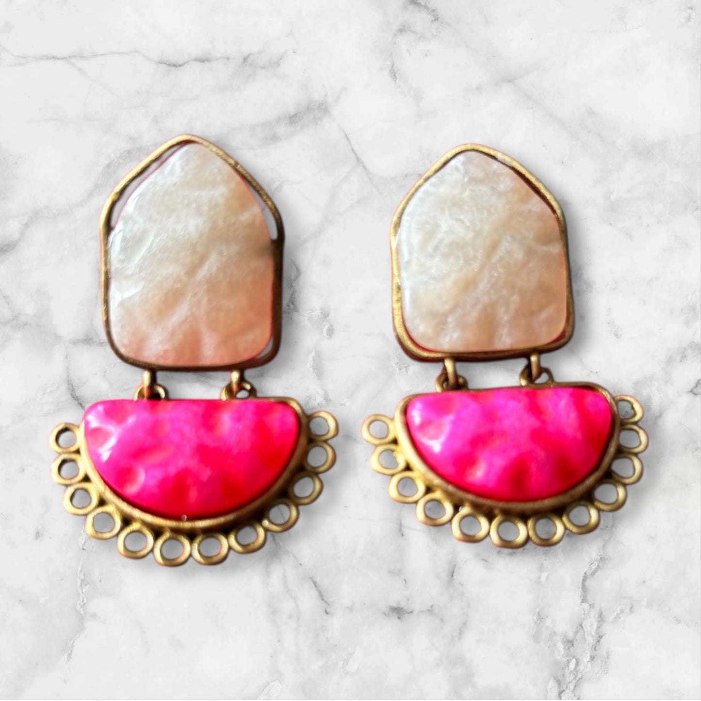 Earrings - Half-Moon Shell Drop