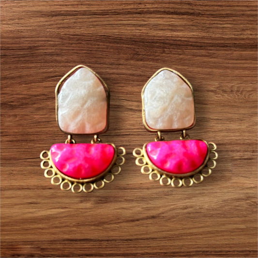 Earrings - Half-Moon Shell Drop