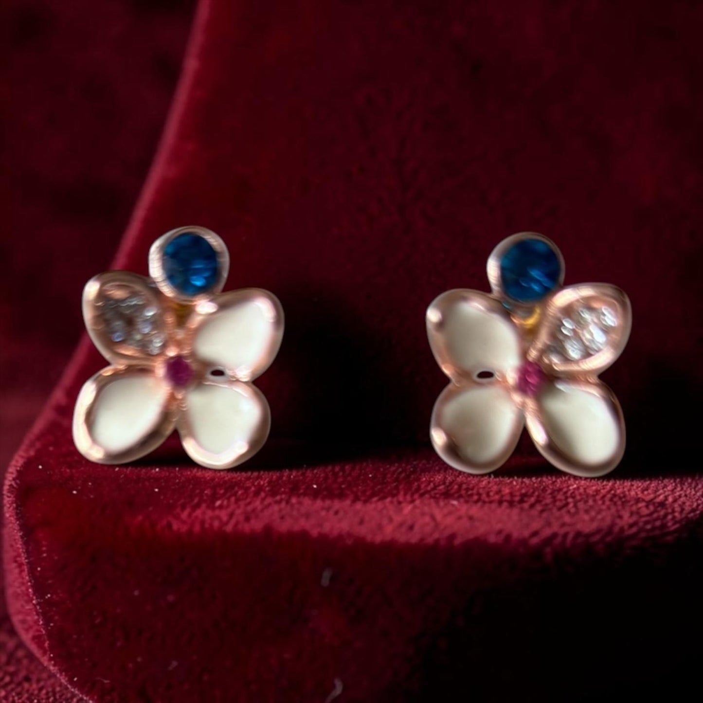 Earrings - Floral Enamel Studs
