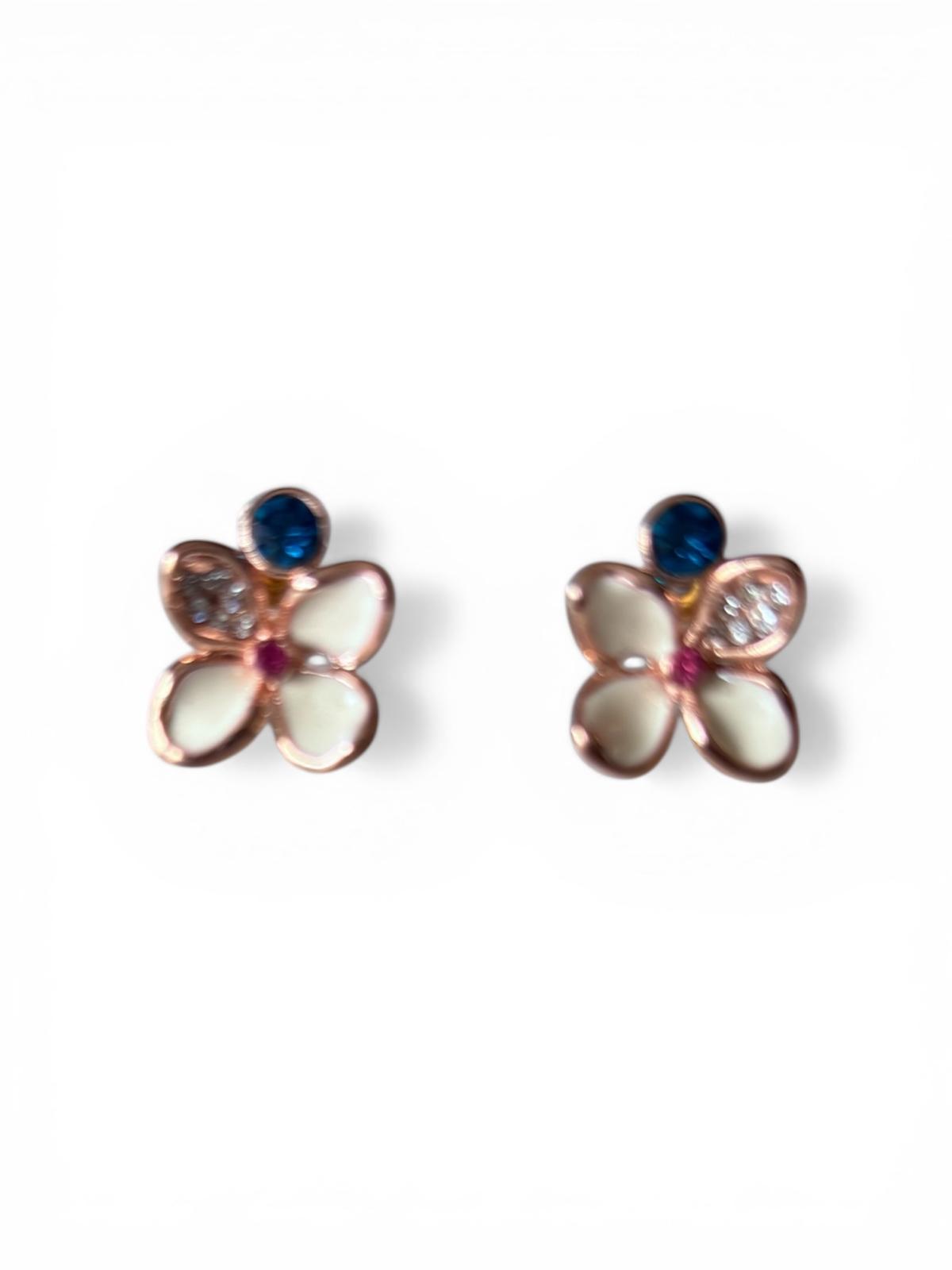 Earrings - Floral Enamel Studs