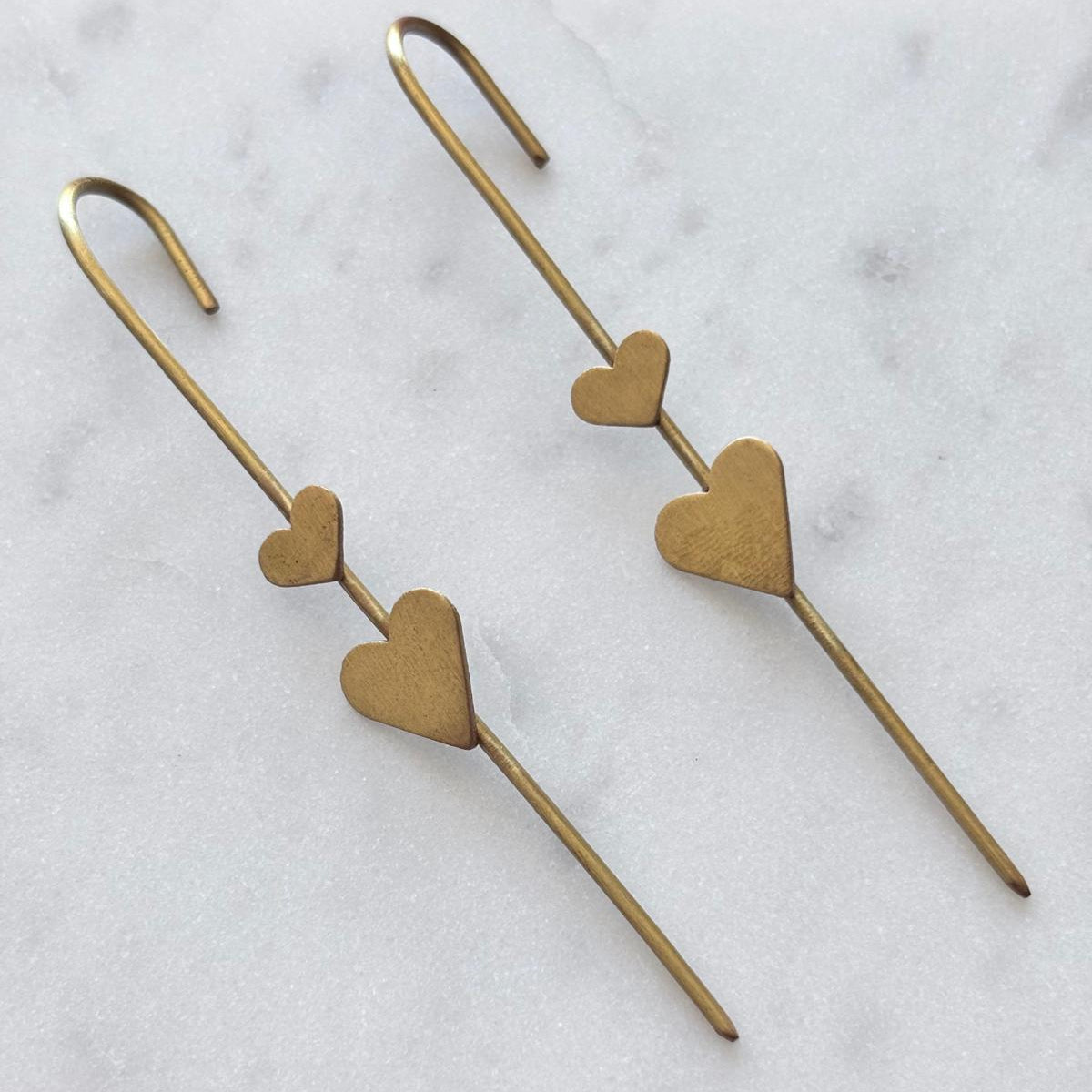Earrings - Whispering Heart Duo Drops