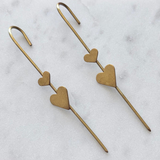 Earrings - Whispering Heart Duo Drops