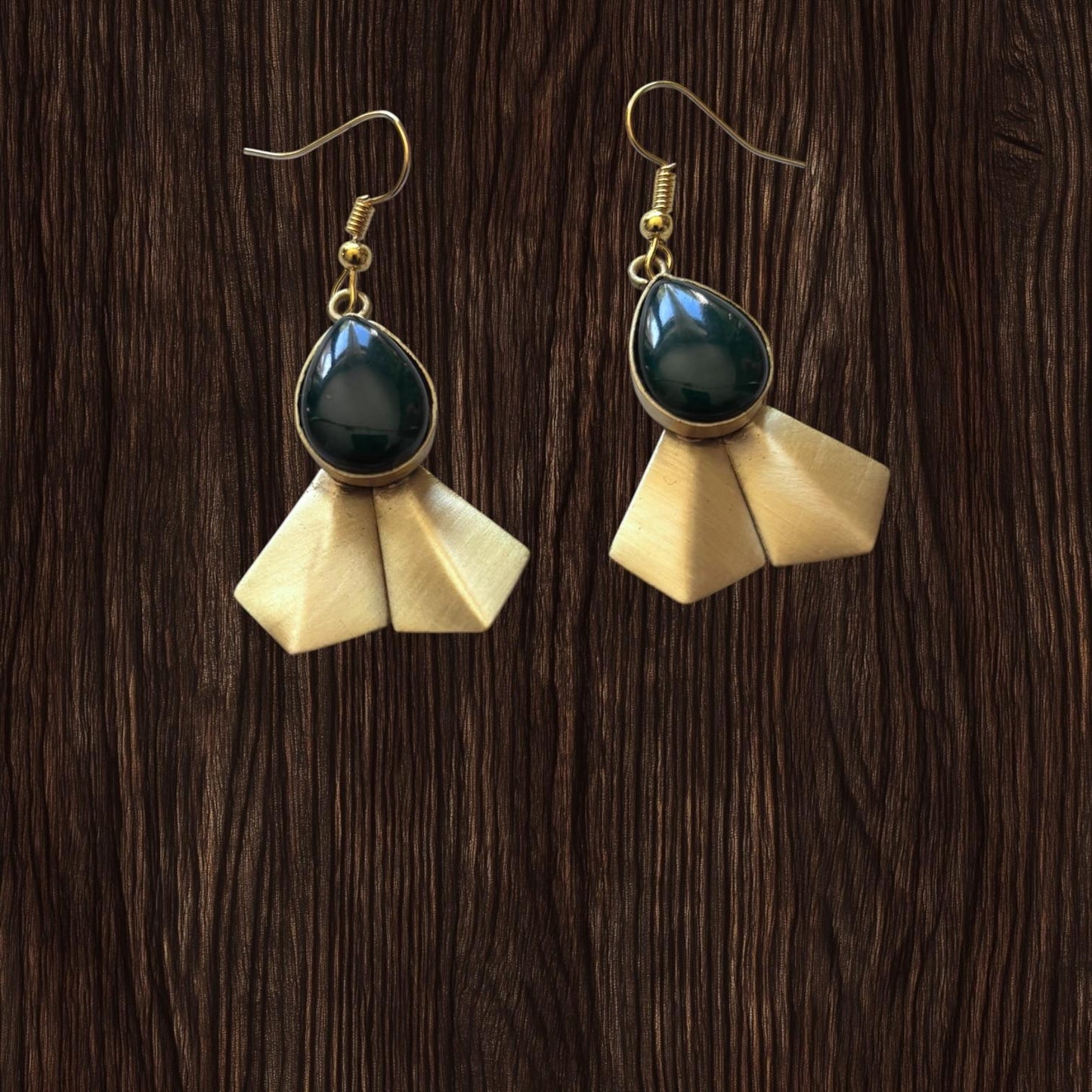 Earrings - Verdant Fan Drop