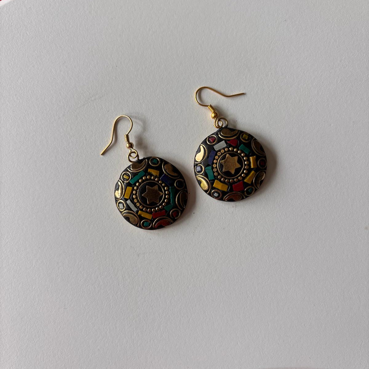 Tribal Earrings- Starlight Mosaic Discs