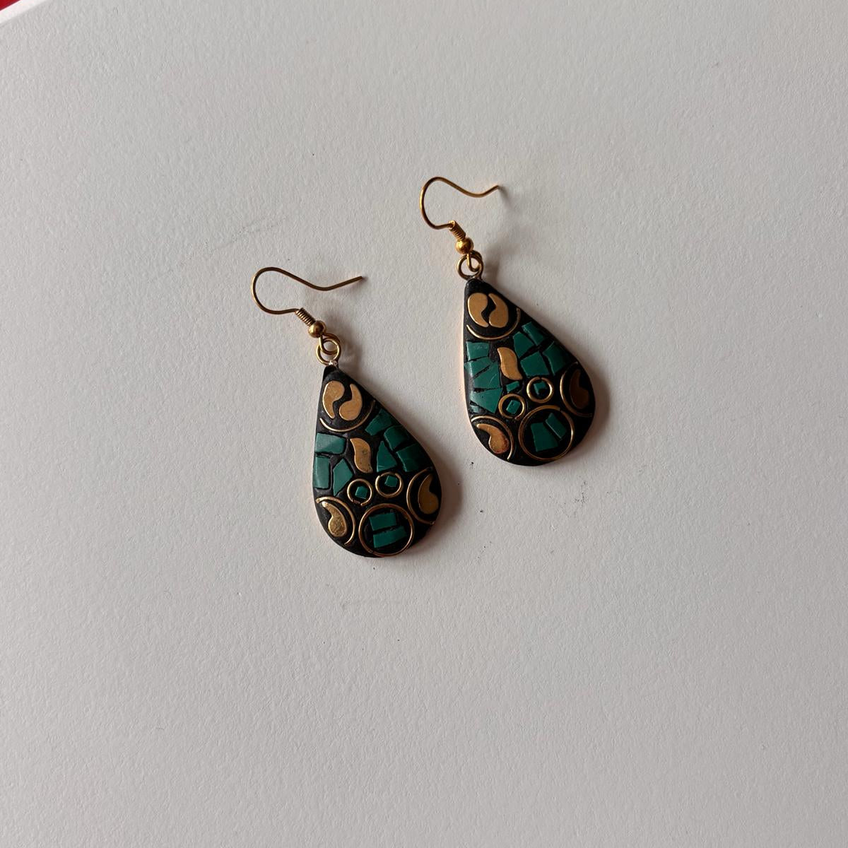Tribal Earrings - Moroccan Mosaic Teardrops