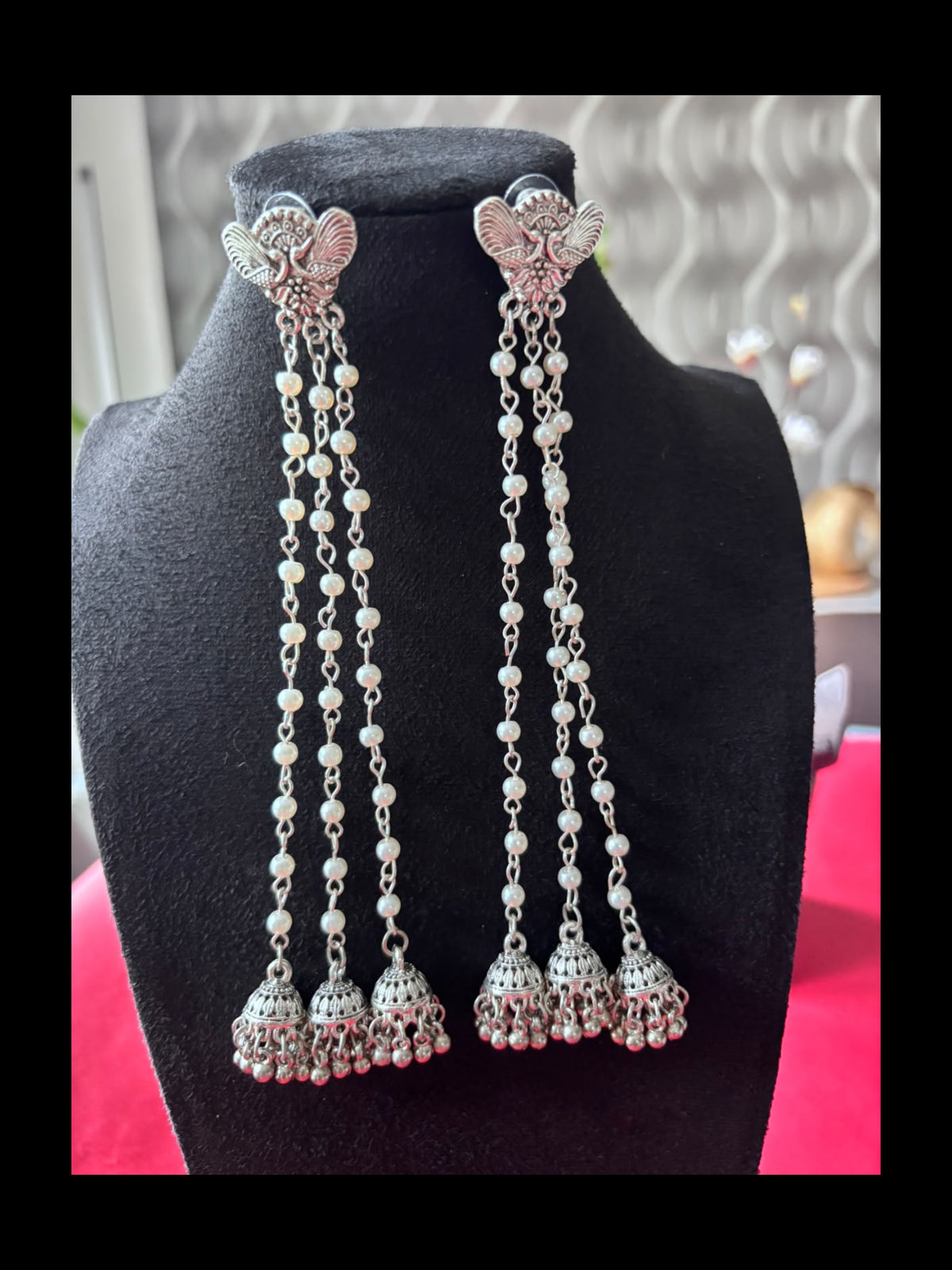 Earrings- Oxidised Jhumki