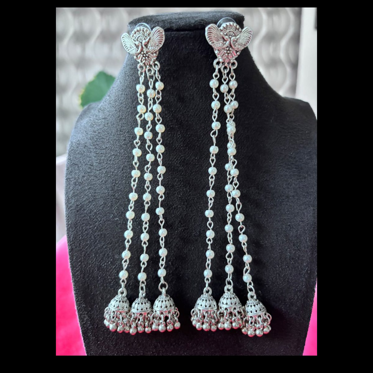 Earrings- Oxidised Jhumki