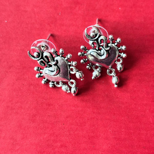 Earrings - Heart of Om Studs