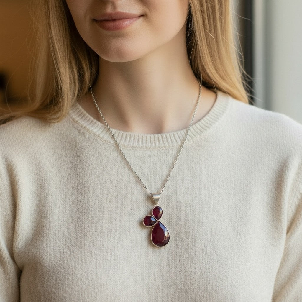 Statement Necklace - The Crimson Confluence