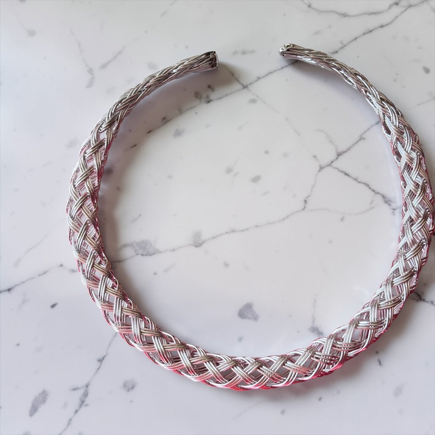 Collier - Braided silver Gleam
