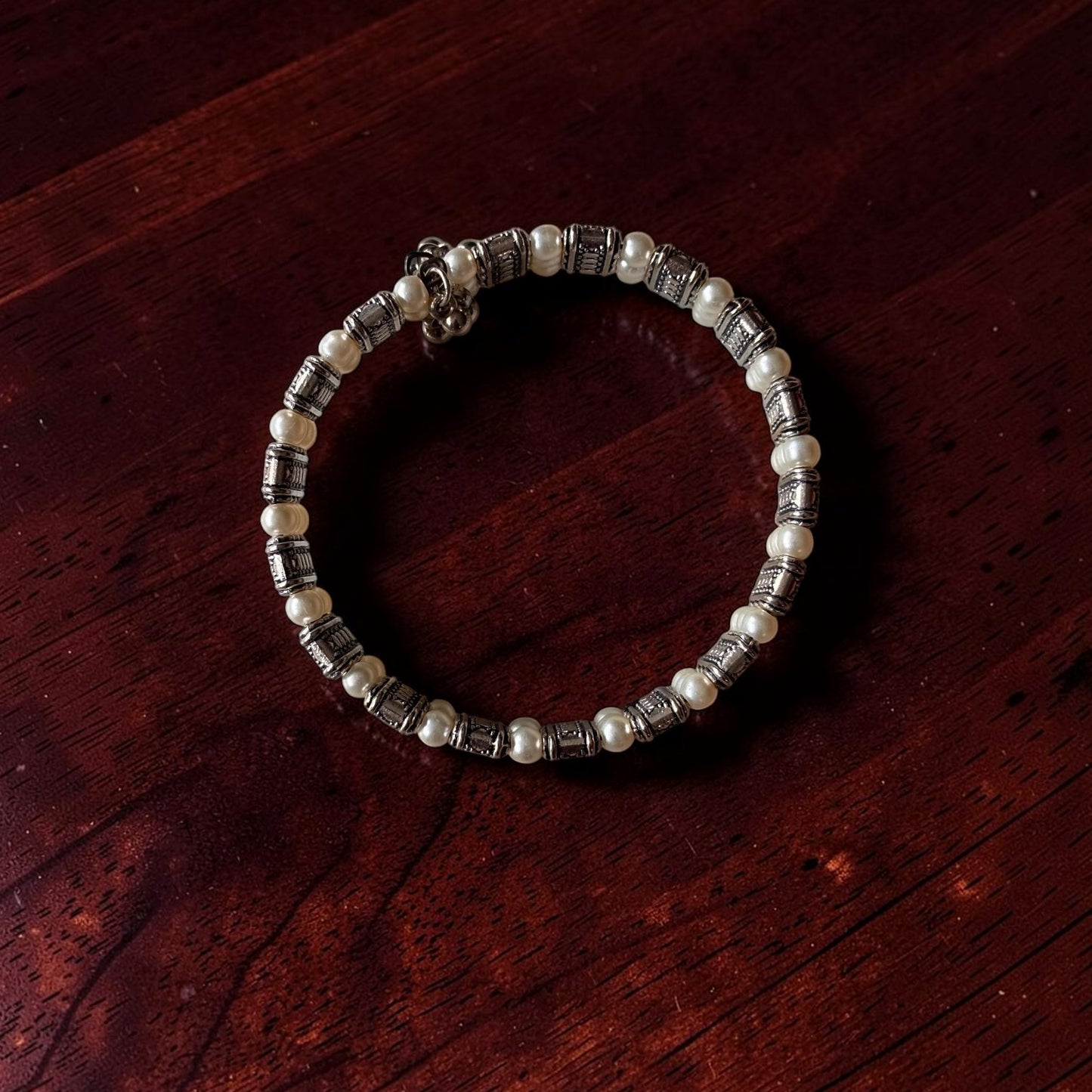 Bracelet - Oxidized Aurora Faux Pearl