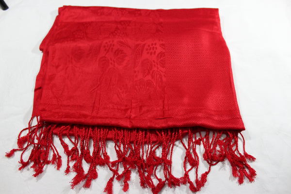 Schal - Selbstdruck mit feinem Stoff Rot