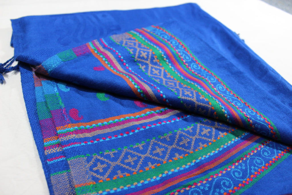 Schal - Selbst blaue Textur mit schönem Rand