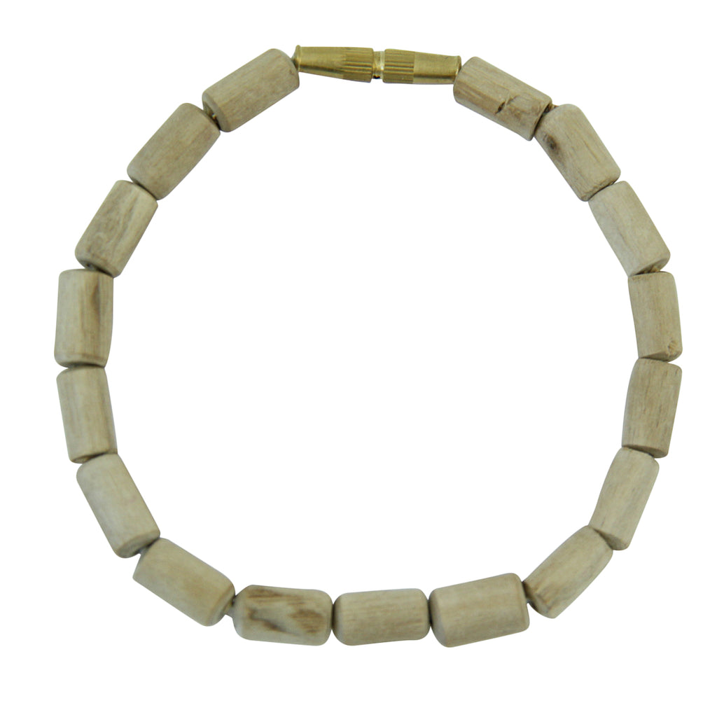 Armband - Natürliches Basilikumholz mit mittelgroßen Perlen