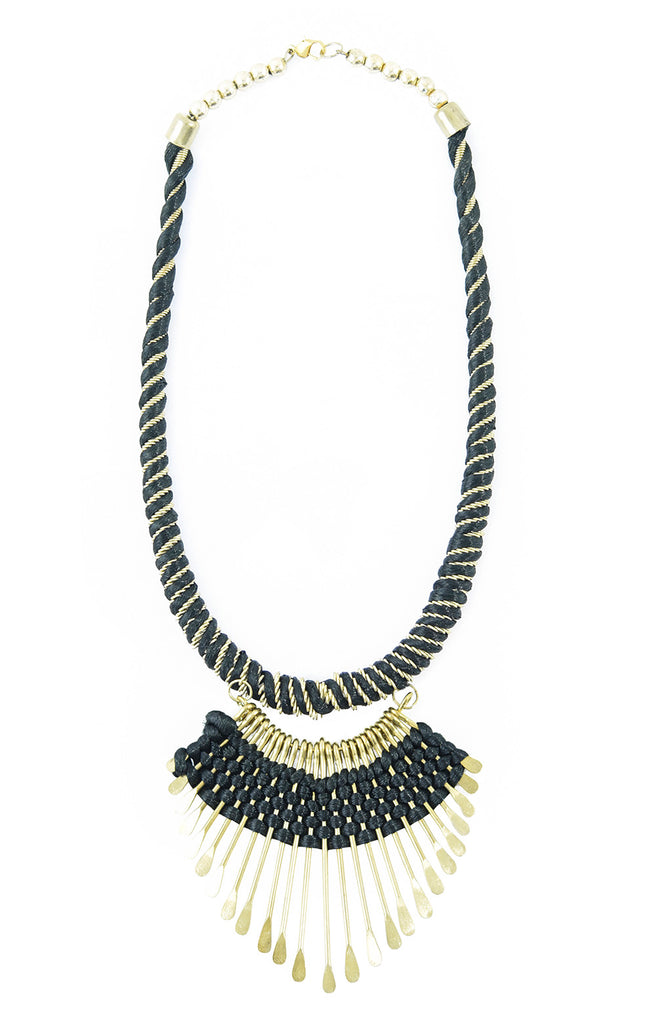 Kette - Stammes-Design in Schwarz und Gold Farbe